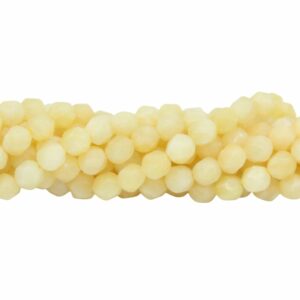 8mm Faceted Bead - Diamond Cut - Honey Calcite - 38cm Strand