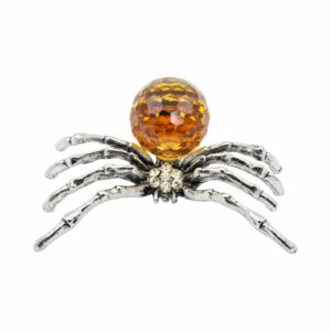 Spider Pendant with Swarovski Crystal – 51mm - Topaz