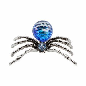 Spider Pendant with Swarovski Crystal – 51mm - Bermuda Blue