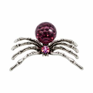 Spider Pendant with Swarovski Crystal – 51mm - Amethyst