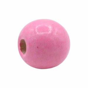 Wood Bead - 14mm - Light Pink