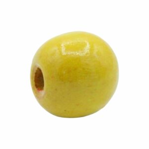 Wood Bead - 14mm - Yellow