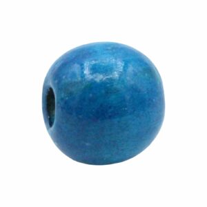 Wood Bead - 14mm - Blue