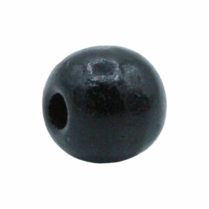 Wood Bead - 14mm - Black