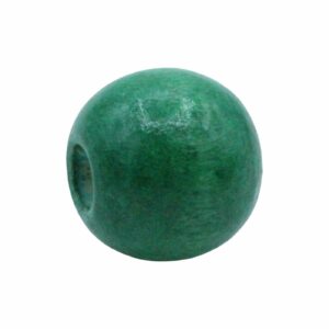 Wood Bead - 14mm - Green